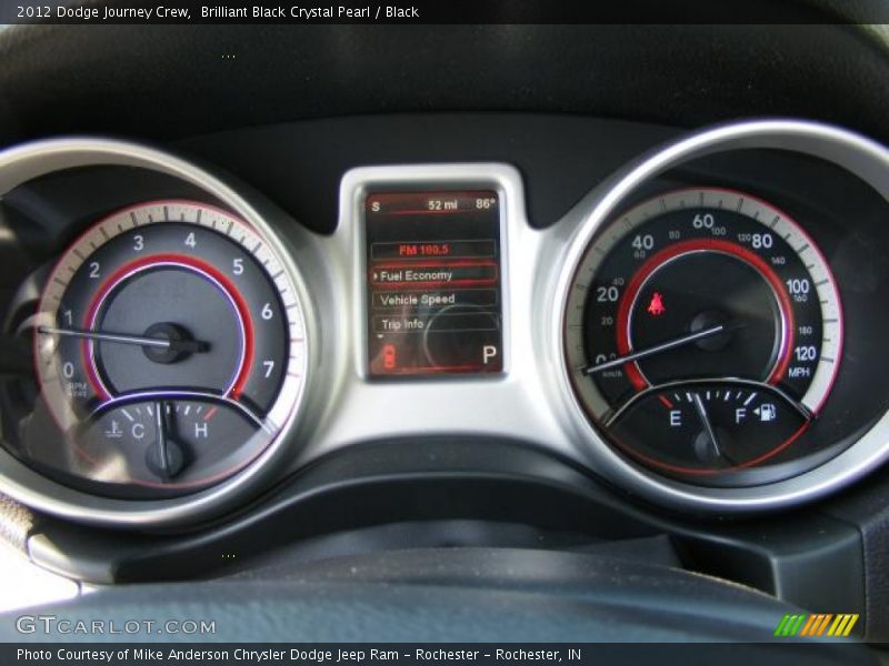 Brilliant Black Crystal Pearl / Black 2012 Dodge Journey Crew