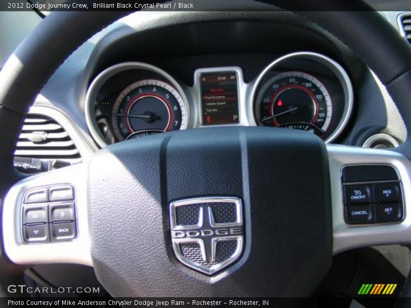 Brilliant Black Crystal Pearl / Black 2012 Dodge Journey Crew