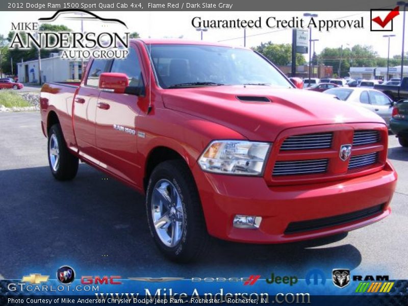 Flame Red / Dark Slate Gray 2012 Dodge Ram 1500 Sport Quad Cab 4x4