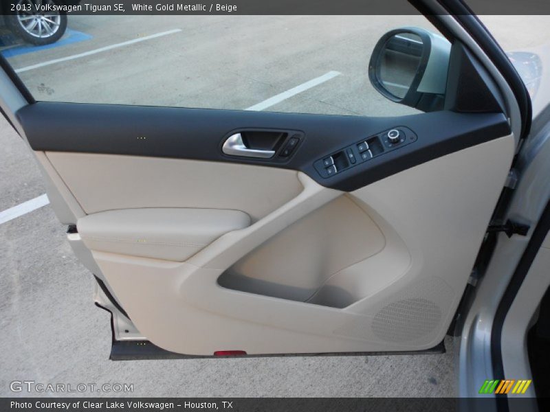 White Gold Metallic / Beige 2013 Volkswagen Tiguan SE