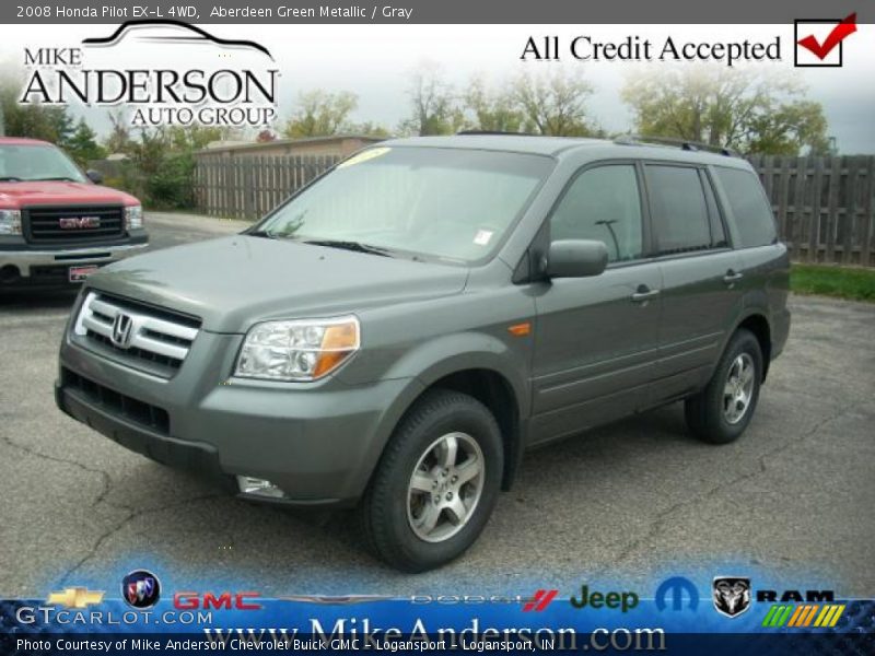 Aberdeen Green Metallic / Gray 2008 Honda Pilot EX-L 4WD