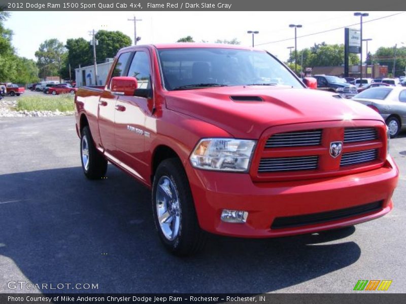 Flame Red / Dark Slate Gray 2012 Dodge Ram 1500 Sport Quad Cab 4x4