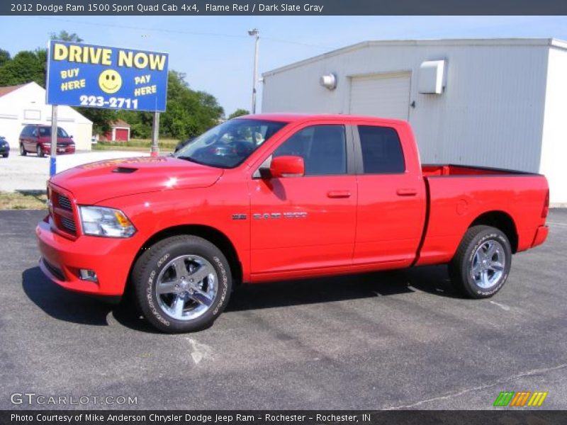 Flame Red / Dark Slate Gray 2012 Dodge Ram 1500 Sport Quad Cab 4x4