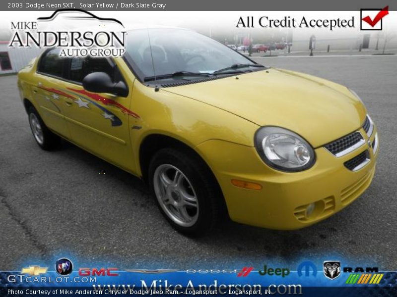 Solar Yellow / Dark Slate Gray 2003 Dodge Neon SXT