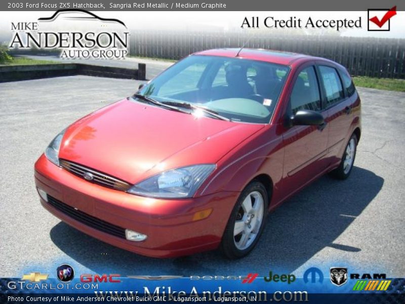 Sangria Red Metallic / Medium Graphite 2003 Ford Focus ZX5 Hatchback