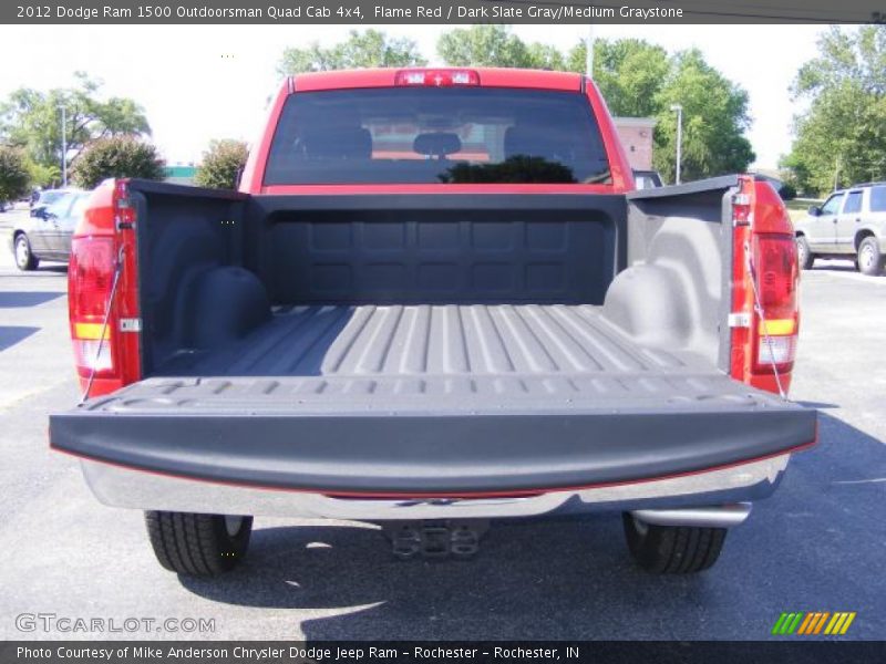 Flame Red / Dark Slate Gray/Medium Graystone 2012 Dodge Ram 1500 Outdoorsman Quad Cab 4x4