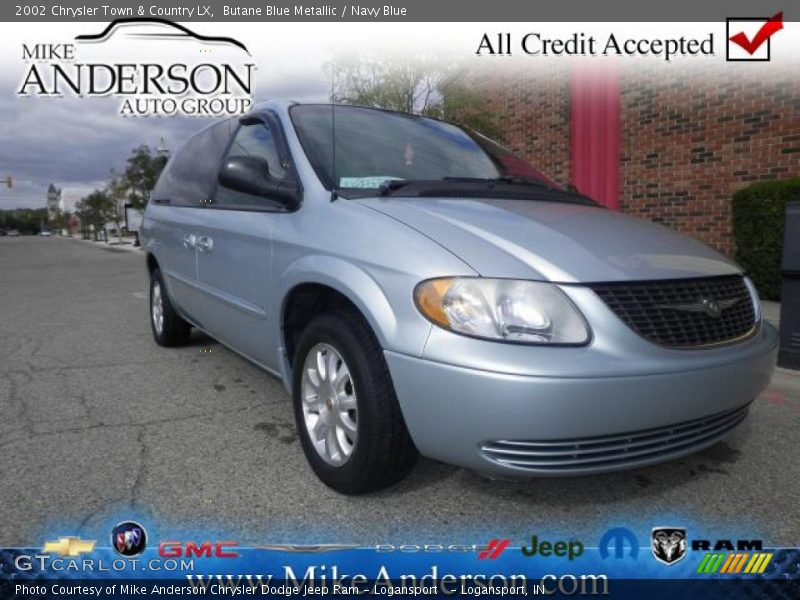Butane Blue Metallic / Navy Blue 2002 Chrysler Town & Country LX