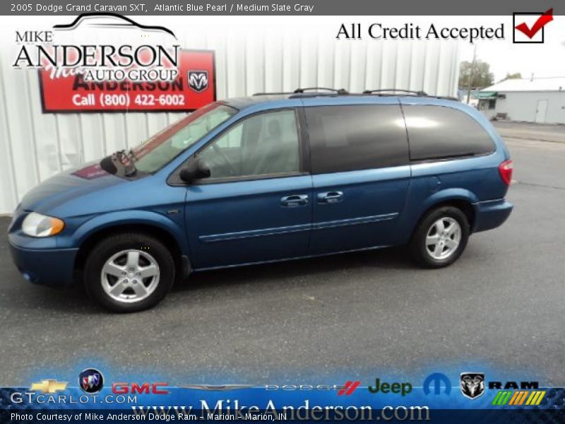 Atlantic Blue Pearl / Medium Slate Gray 2005 Dodge Grand Caravan SXT