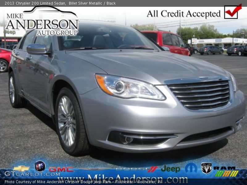 Billet Silver Metallic / Black 2013 Chrysler 200 Limited Sedan