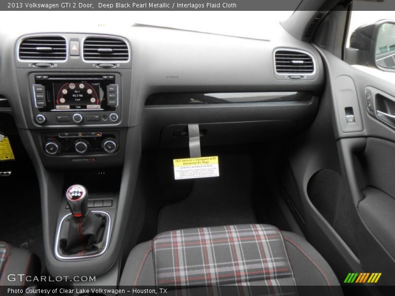 Deep Black Pearl Metallic / Interlagos Plaid Cloth 2013 Volkswagen GTI 2 Door