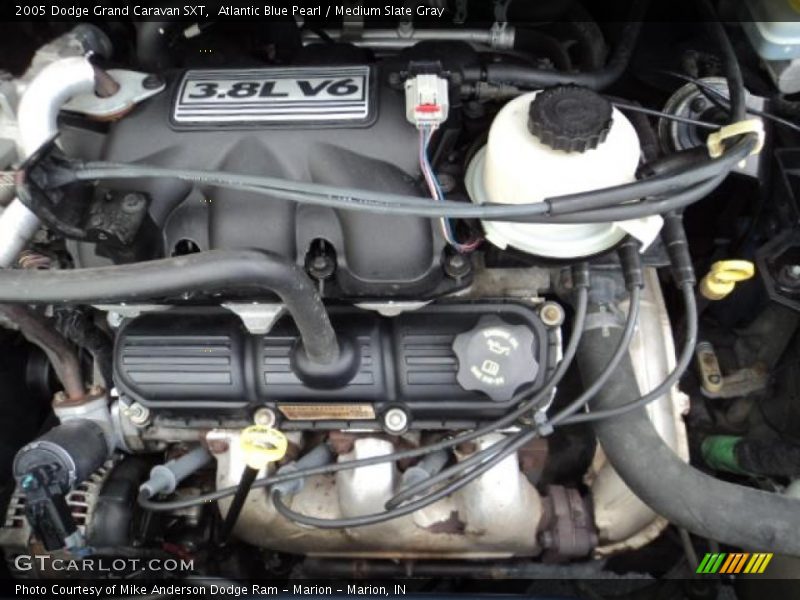 Atlantic Blue Pearl / Medium Slate Gray 2005 Dodge Grand Caravan SXT