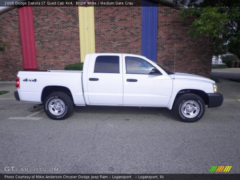 Bright White / Medium Slate Gray 2006 Dodge Dakota ST Quad Cab 4x4
