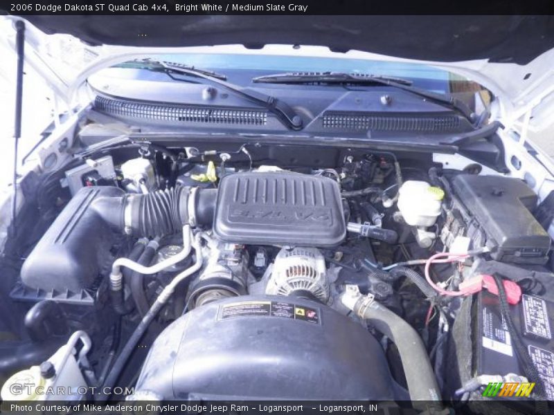 Bright White / Medium Slate Gray 2006 Dodge Dakota ST Quad Cab 4x4