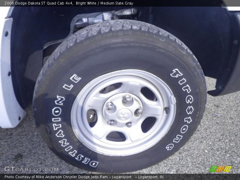 Bright White / Medium Slate Gray 2006 Dodge Dakota ST Quad Cab 4x4