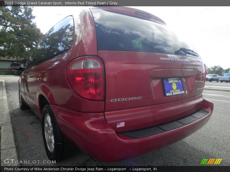 Inferno Red Tinted Pearl / Gray 2003 Dodge Grand Caravan Sport