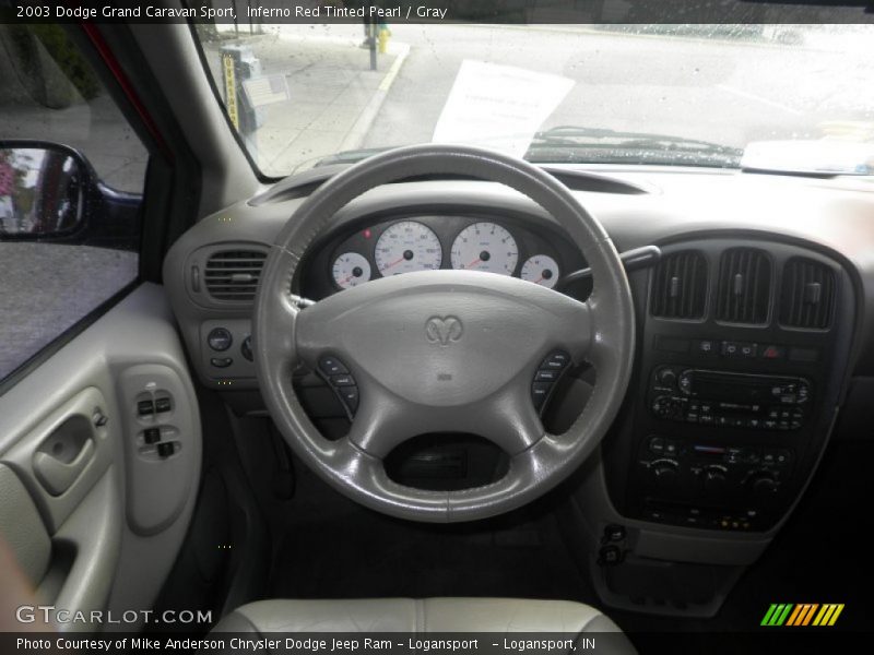 Inferno Red Tinted Pearl / Gray 2003 Dodge Grand Caravan Sport