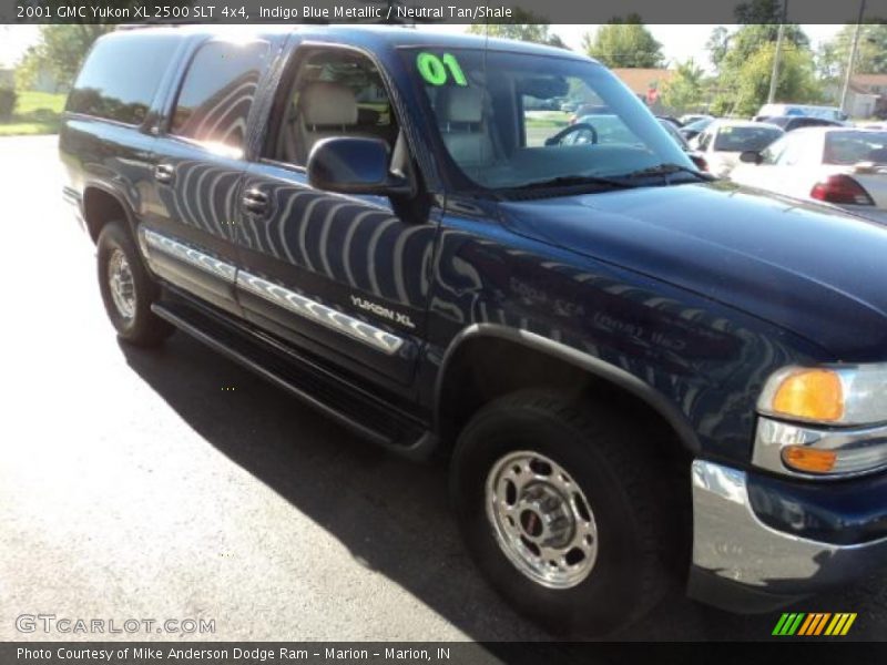 Indigo Blue Metallic / Neutral Tan/Shale 2001 GMC Yukon XL 2500 SLT 4x4