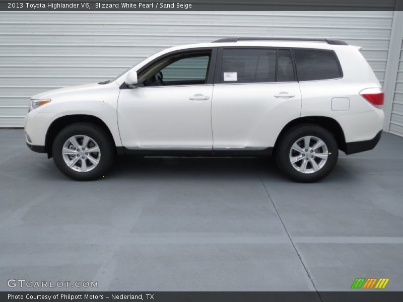 Blizzard White Pearl / Sand Beige 2013 Toyota Highlander V6