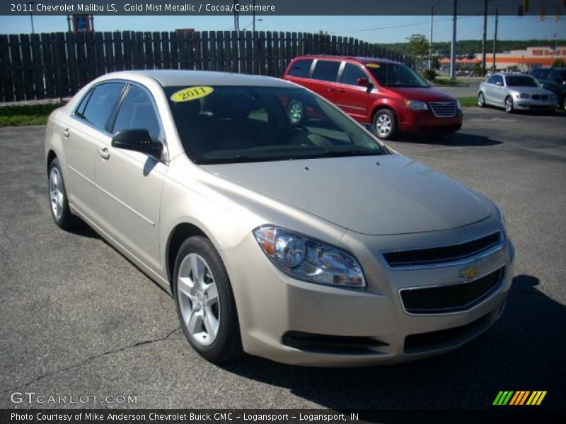 Gold Mist Metallic / Cocoa/Cashmere 2011 Chevrolet Malibu LS