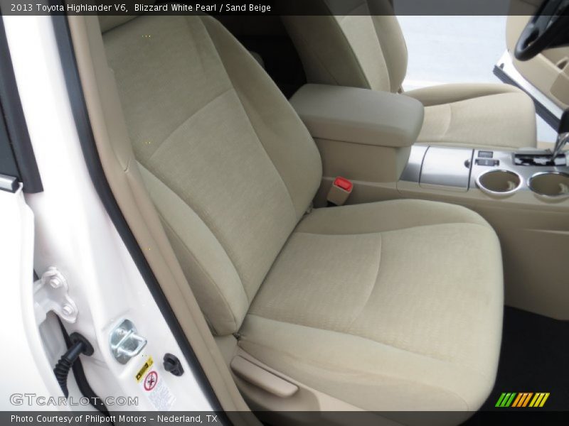 Blizzard White Pearl / Sand Beige 2013 Toyota Highlander V6