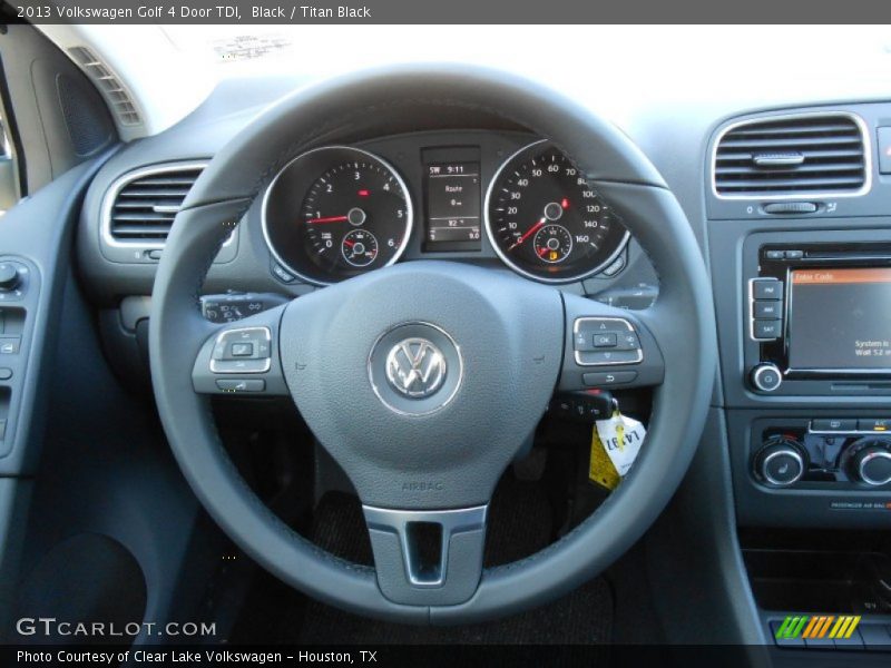 Black / Titan Black 2013 Volkswagen Golf 4 Door TDI