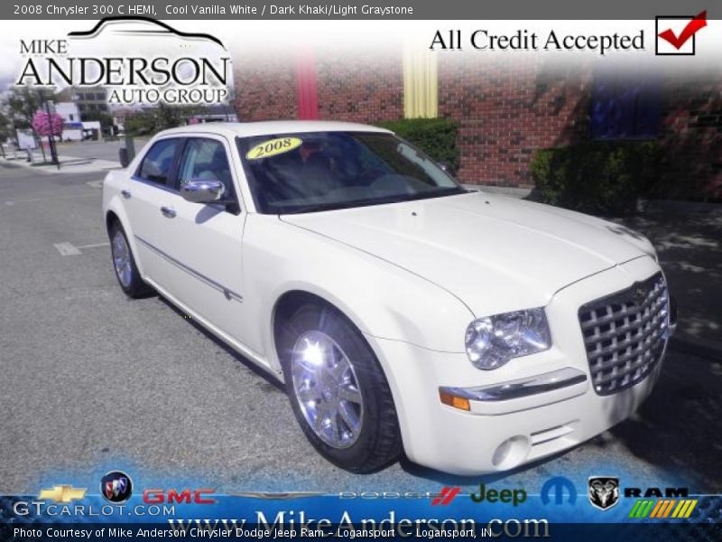 Cool Vanilla White / Dark Khaki/Light Graystone 2008 Chrysler 300 C HEMI