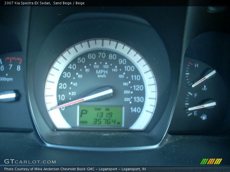 Sand Beige / Beige 2007 Kia Spectra EX Sedan