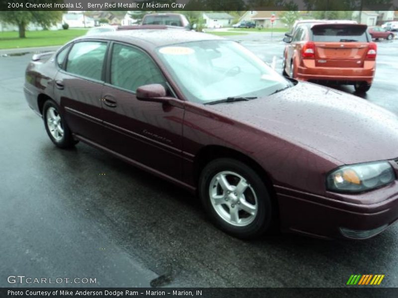 Berry Red Metallic / Medium Gray 2004 Chevrolet Impala LS