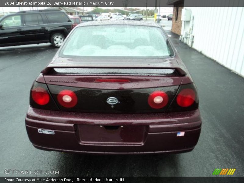 Berry Red Metallic / Medium Gray 2004 Chevrolet Impala LS