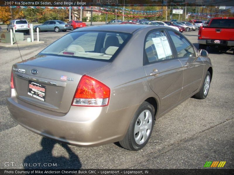 Sand Beige / Beige 2007 Kia Spectra EX Sedan