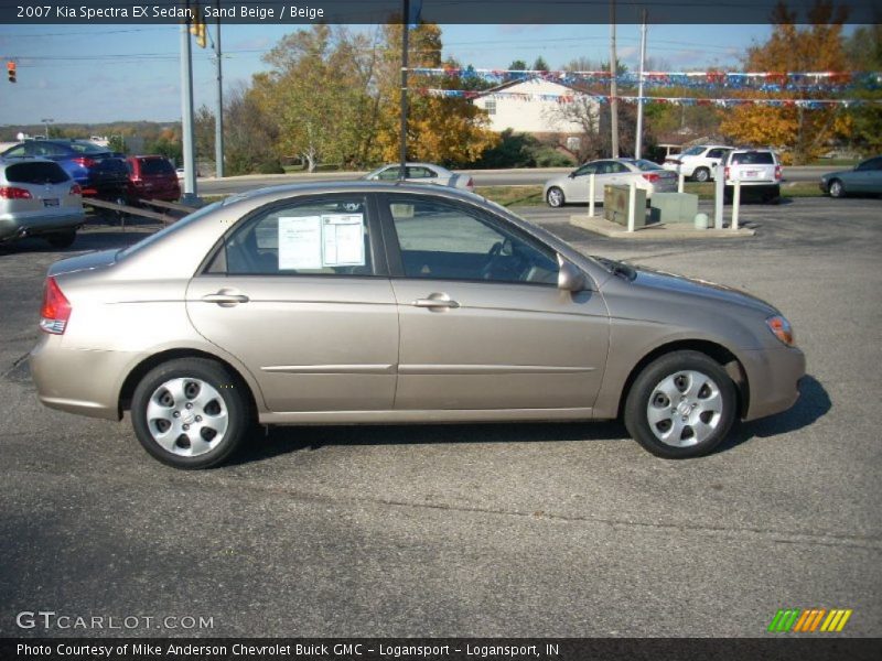 Sand Beige / Beige 2007 Kia Spectra EX Sedan