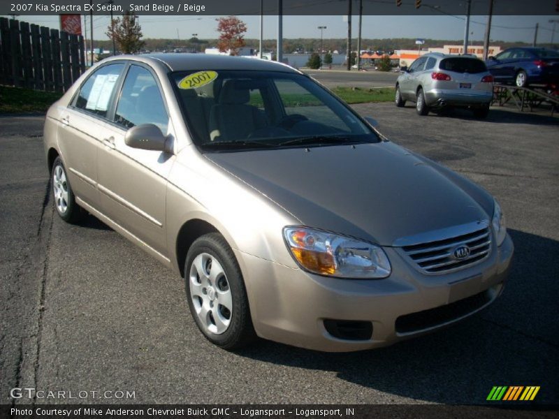 Sand Beige / Beige 2007 Kia Spectra EX Sedan