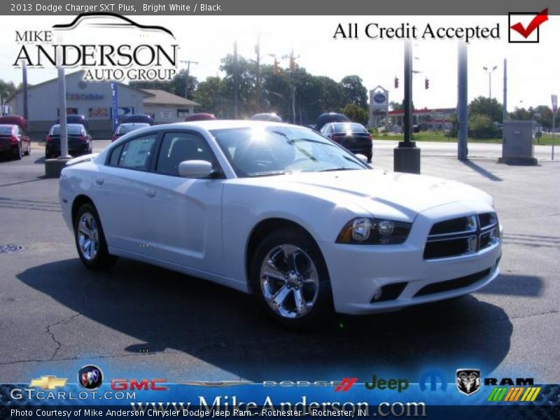 Bright White / Black 2013 Dodge Charger SXT Plus