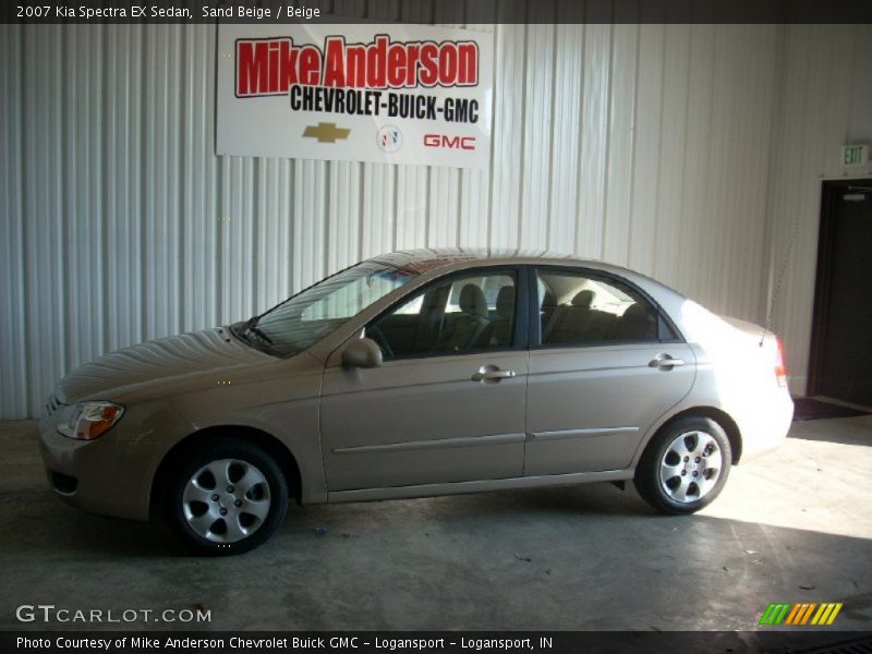 Sand Beige / Beige 2007 Kia Spectra EX Sedan