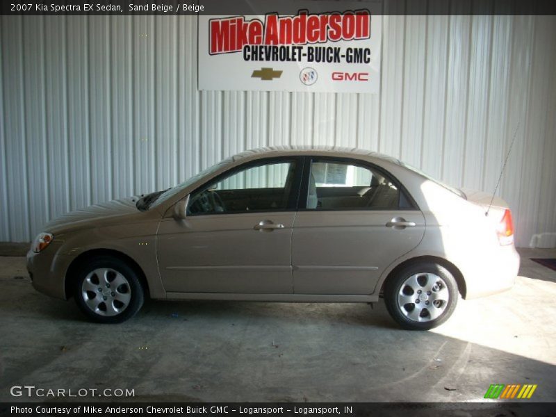 Sand Beige / Beige 2007 Kia Spectra EX Sedan