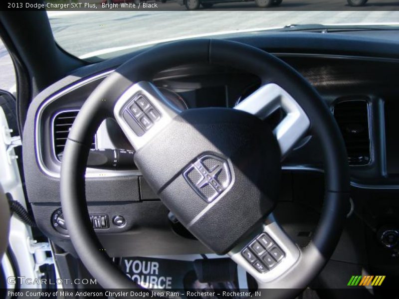 Bright White / Black 2013 Dodge Charger SXT Plus