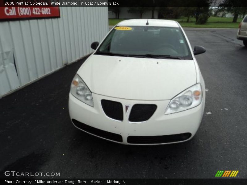 White Diamond Tri Coat / Ebony Black 2008 Pontiac G6 Sedan