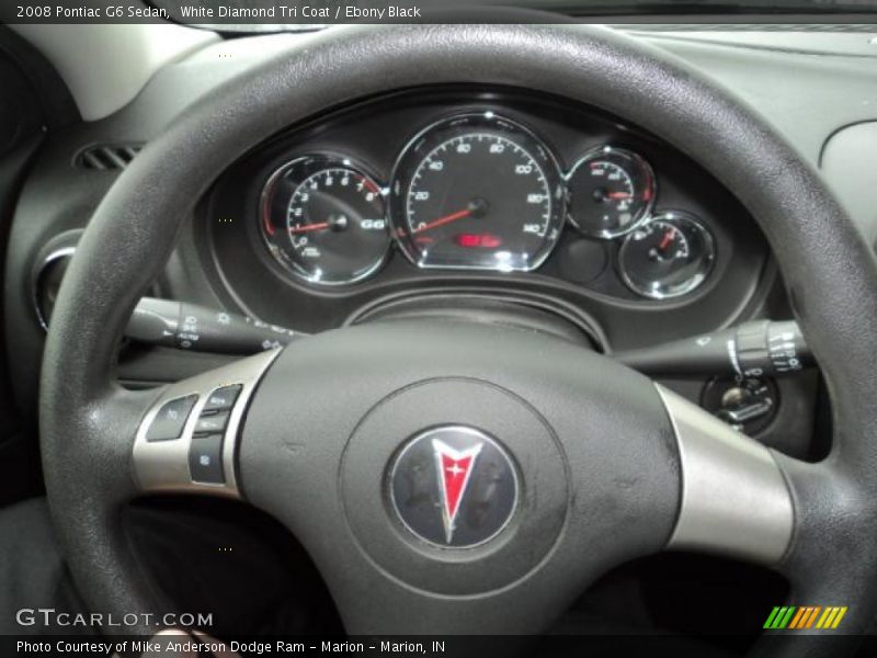 White Diamond Tri Coat / Ebony Black 2008 Pontiac G6 Sedan