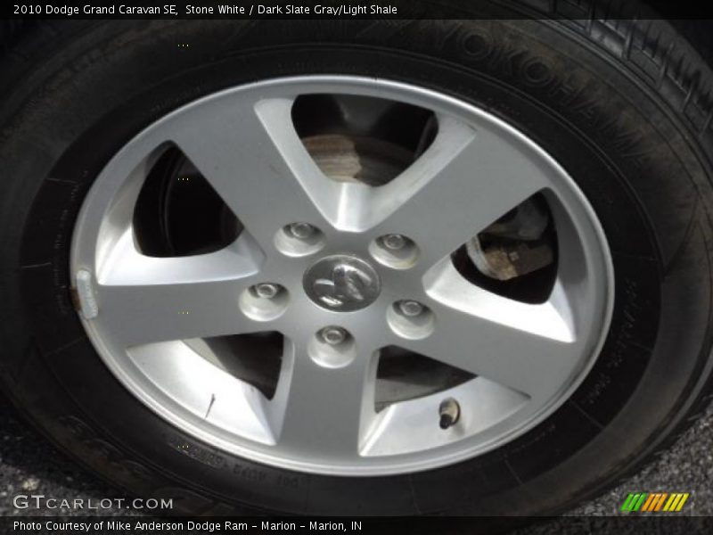 Stone White / Dark Slate Gray/Light Shale 2010 Dodge Grand Caravan SE