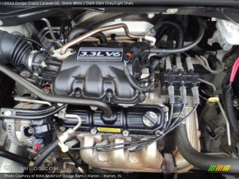 Stone White / Dark Slate Gray/Light Shale 2010 Dodge Grand Caravan SE