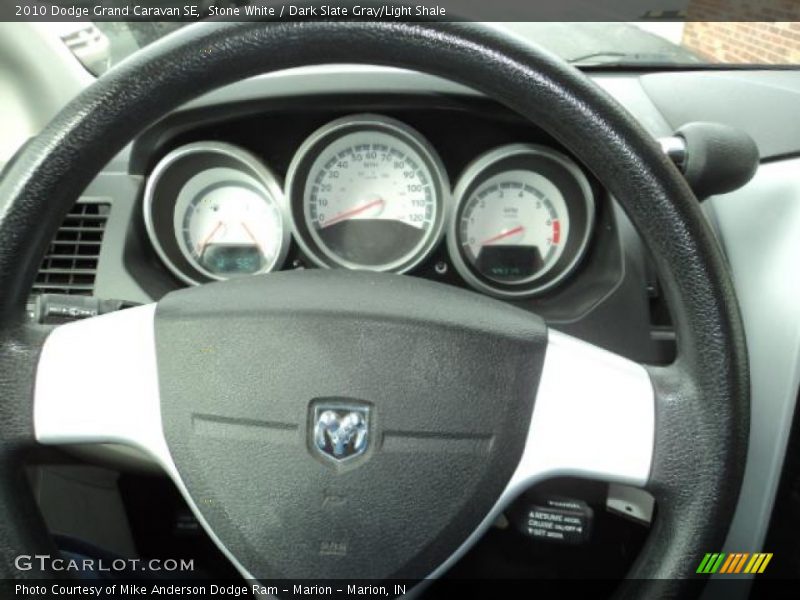 Stone White / Dark Slate Gray/Light Shale 2010 Dodge Grand Caravan SE