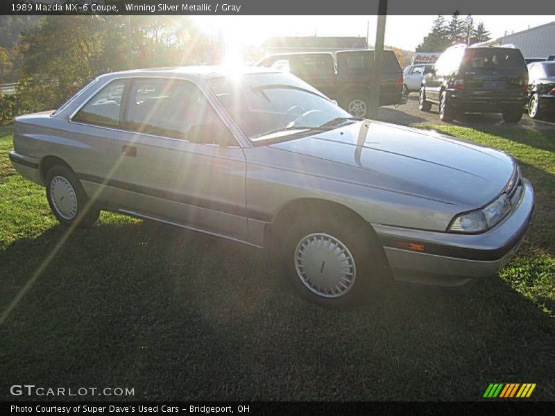 Winning Silver Metallic / Gray 1989 Mazda MX-6 Coupe