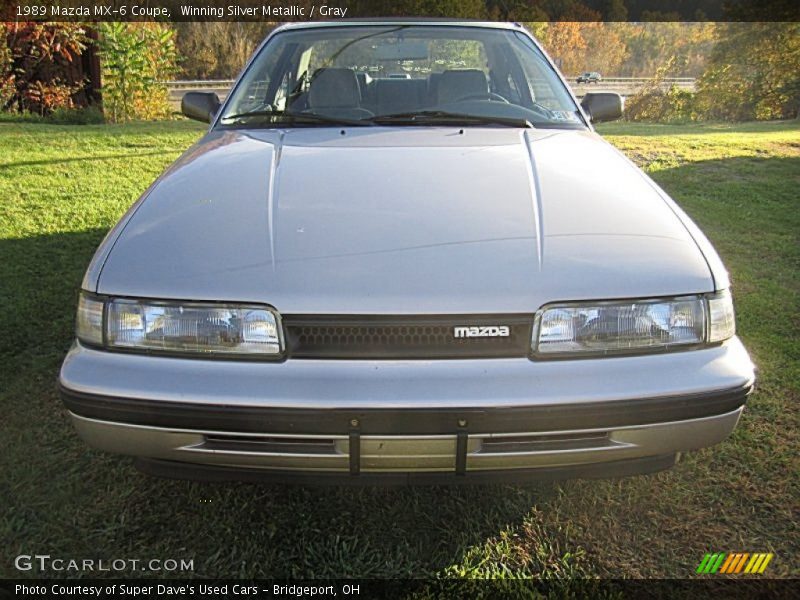Winning Silver Metallic / Gray 1989 Mazda MX-6 Coupe