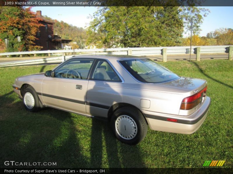 Winning Silver Metallic / Gray 1989 Mazda MX-6 Coupe