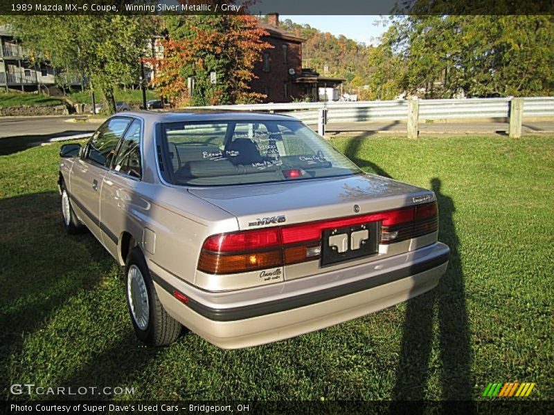 Winning Silver Metallic / Gray 1989 Mazda MX-6 Coupe