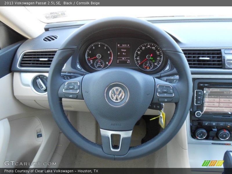 Black / Cornsilk Beige 2013 Volkswagen Passat 2.5L SE