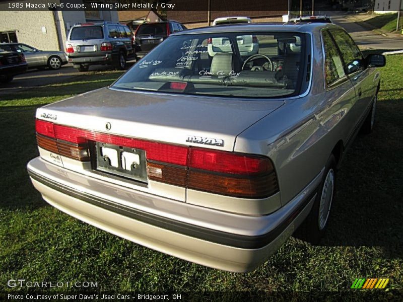 Winning Silver Metallic / Gray 1989 Mazda MX-6 Coupe