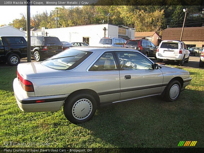 Winning Silver Metallic / Gray 1989 Mazda MX-6 Coupe