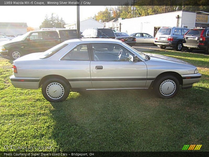 Winning Silver Metallic / Gray 1989 Mazda MX-6 Coupe