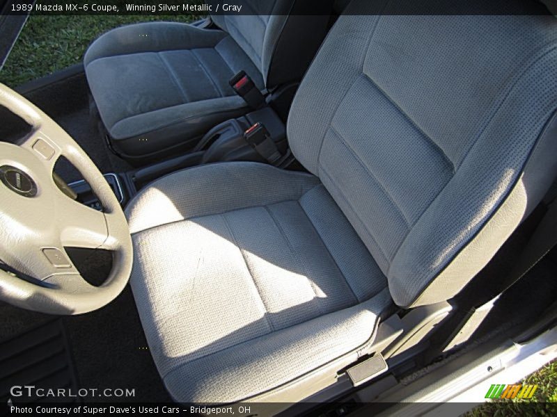 Winning Silver Metallic / Gray 1989 Mazda MX-6 Coupe